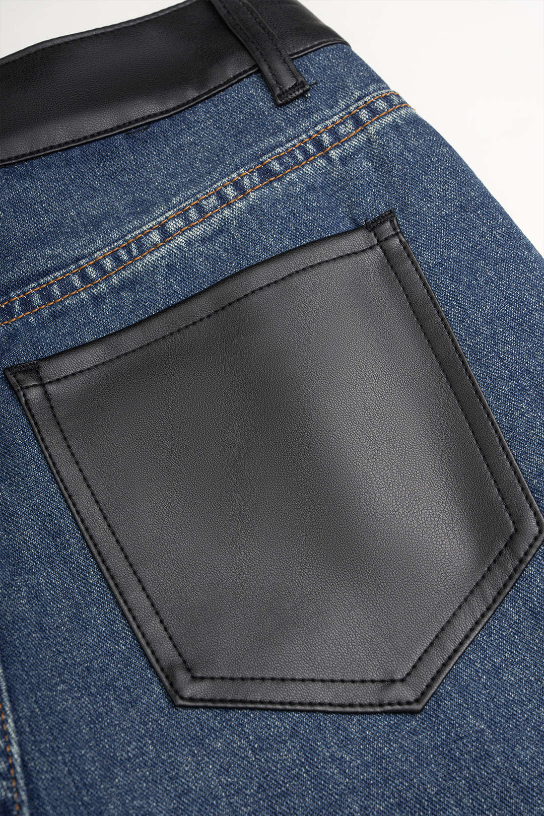 Aya - Patchwork jeans met wijde pijpen