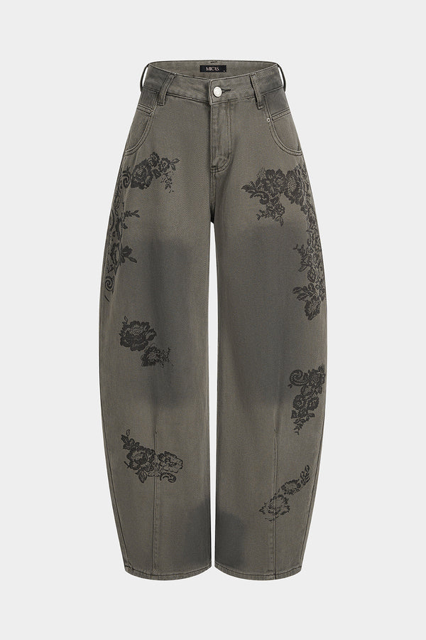 Selin - Bloemenprint jeans