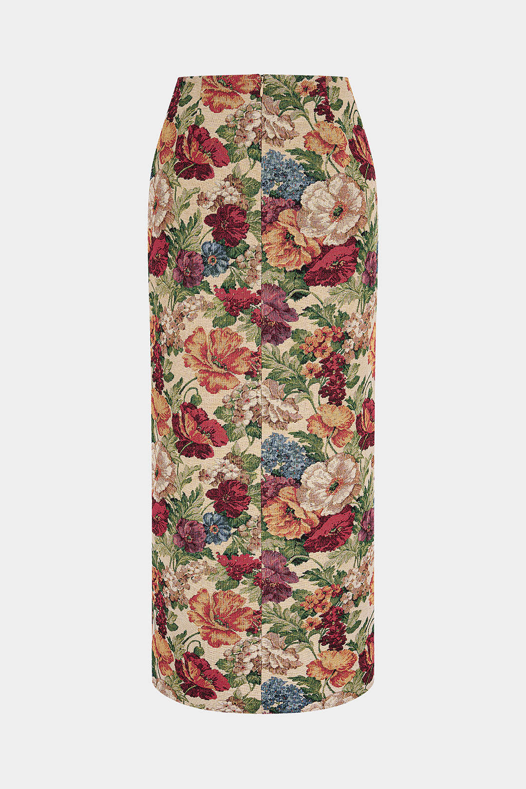 Jacquard maxirok met split