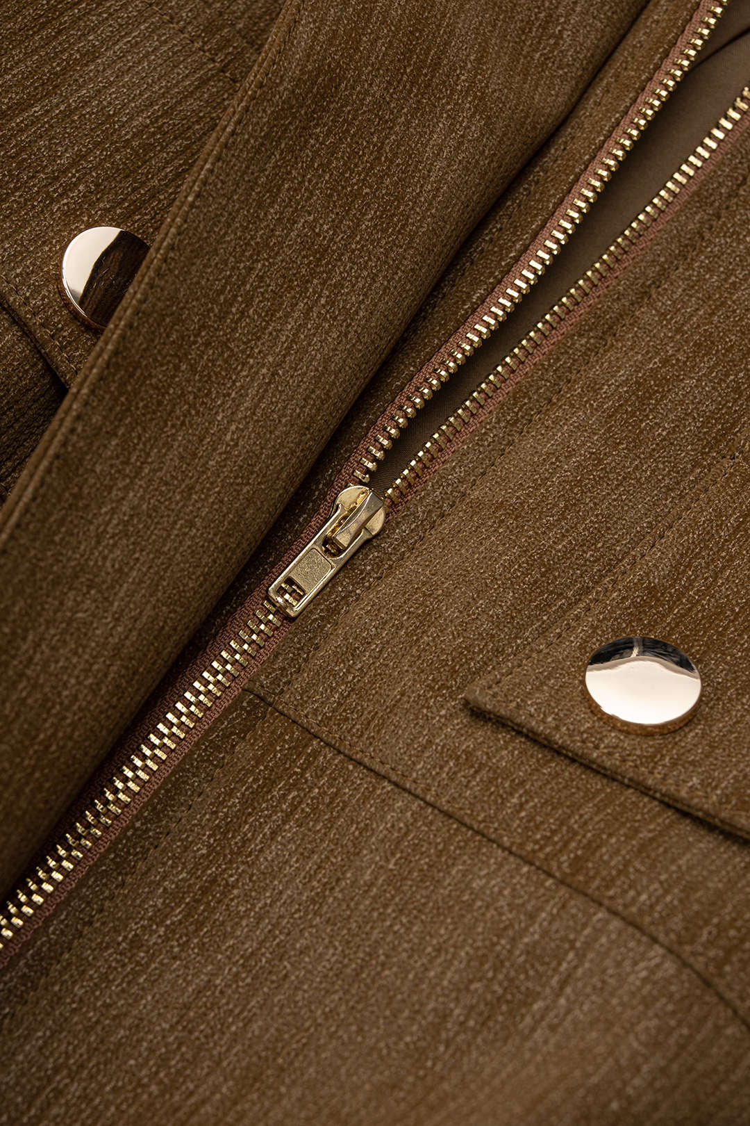 Lou - Leren-look jasje met riem en zakken