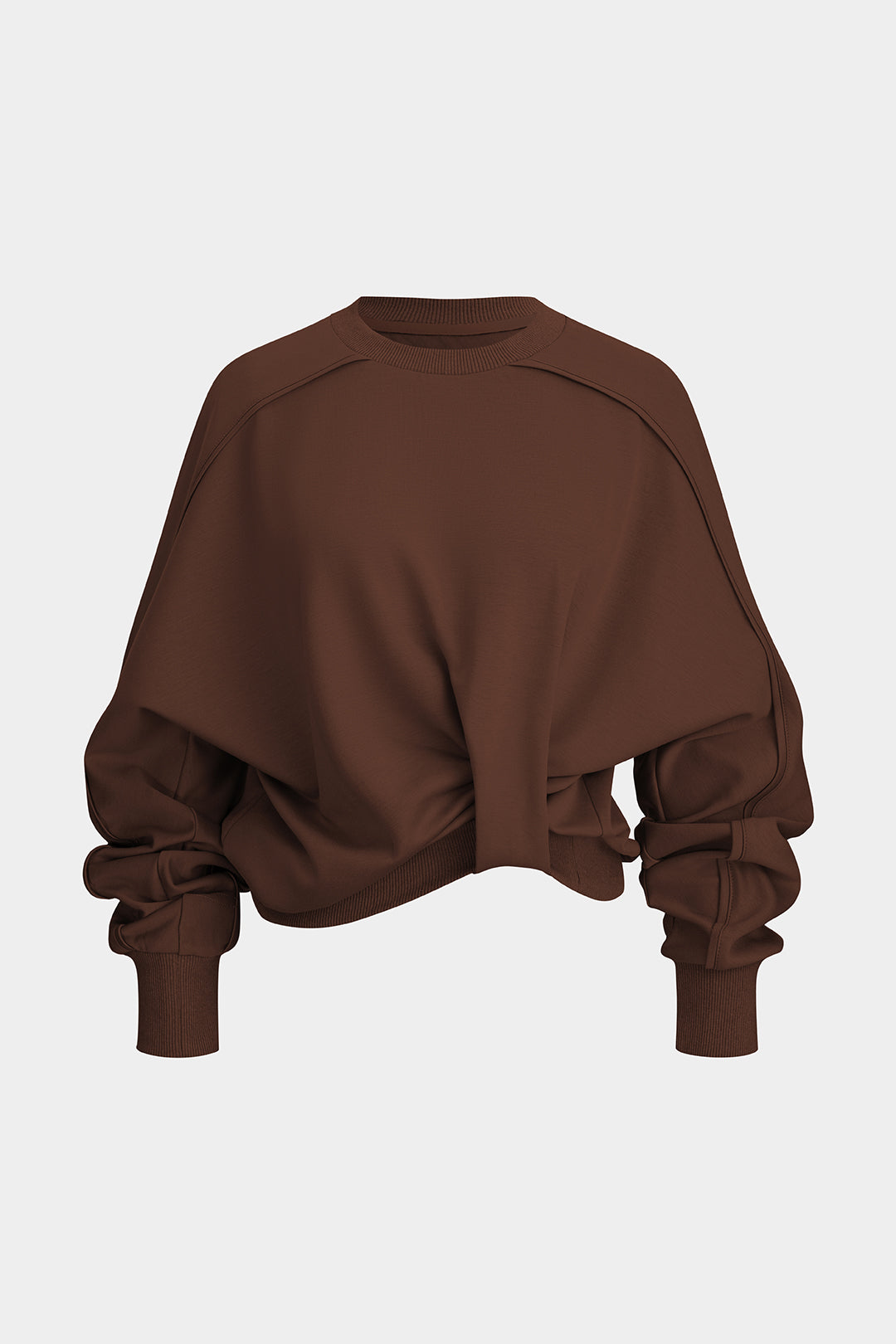 Sweater met ronde hals, gedraaid detail en knoopdetail