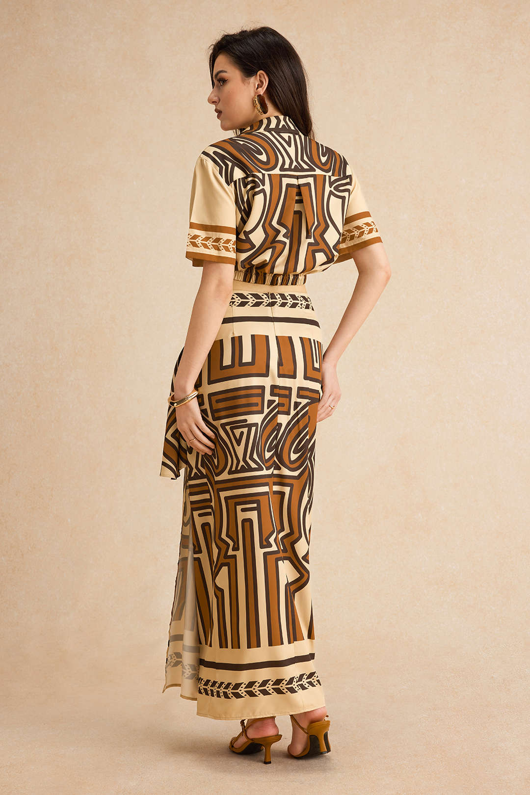Blouse met korte mouwen