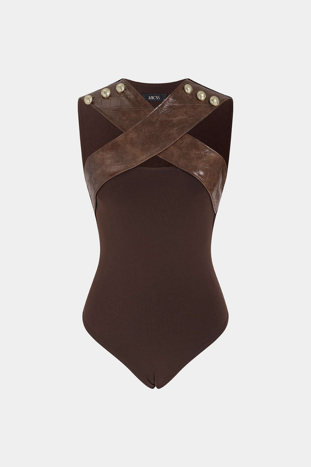 Leren-look metallic body