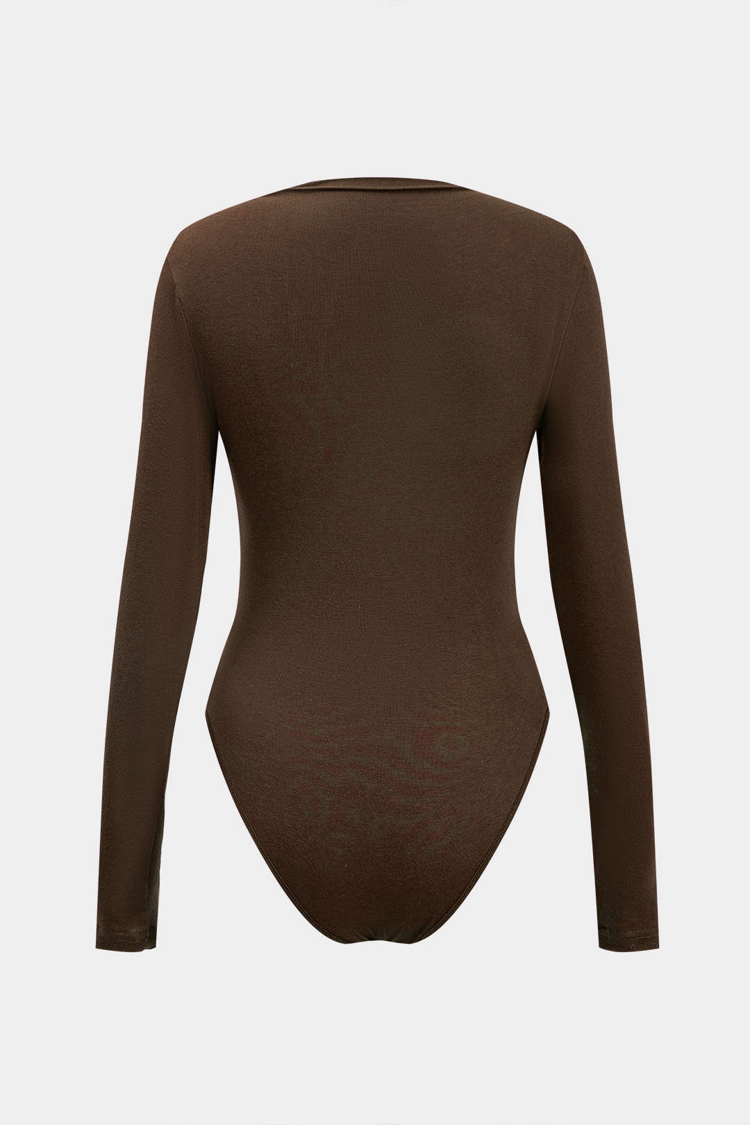 Gebreide body met ruches en lange mouwen