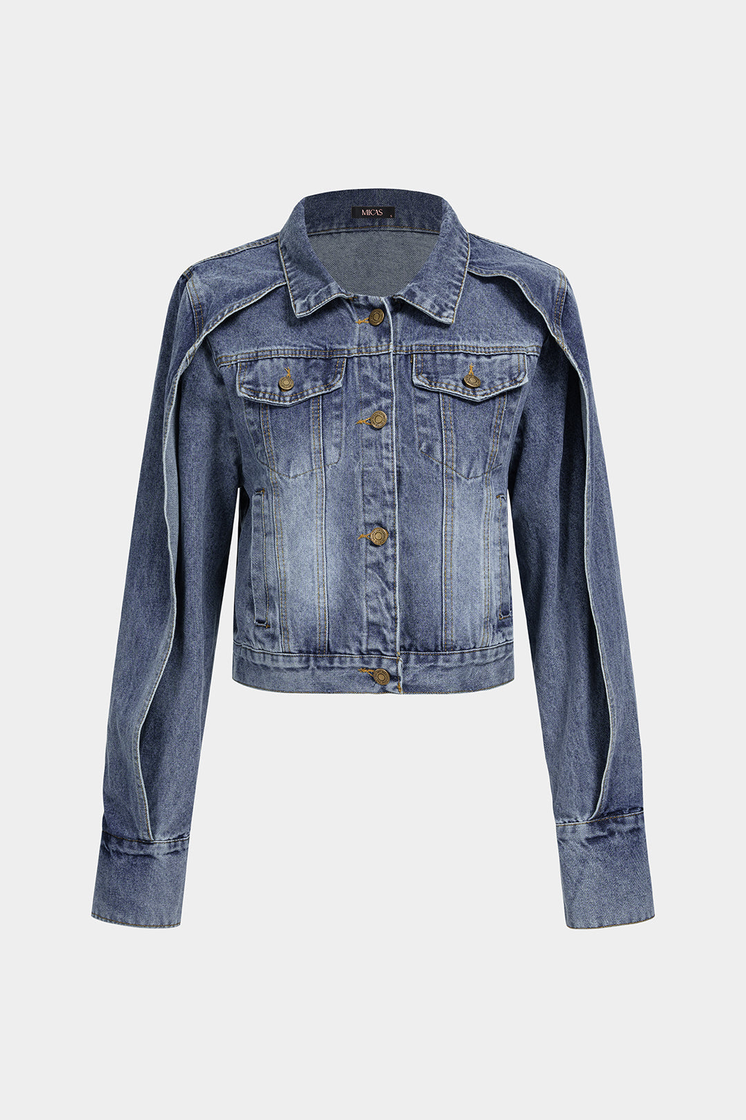 Denim jasje met revers