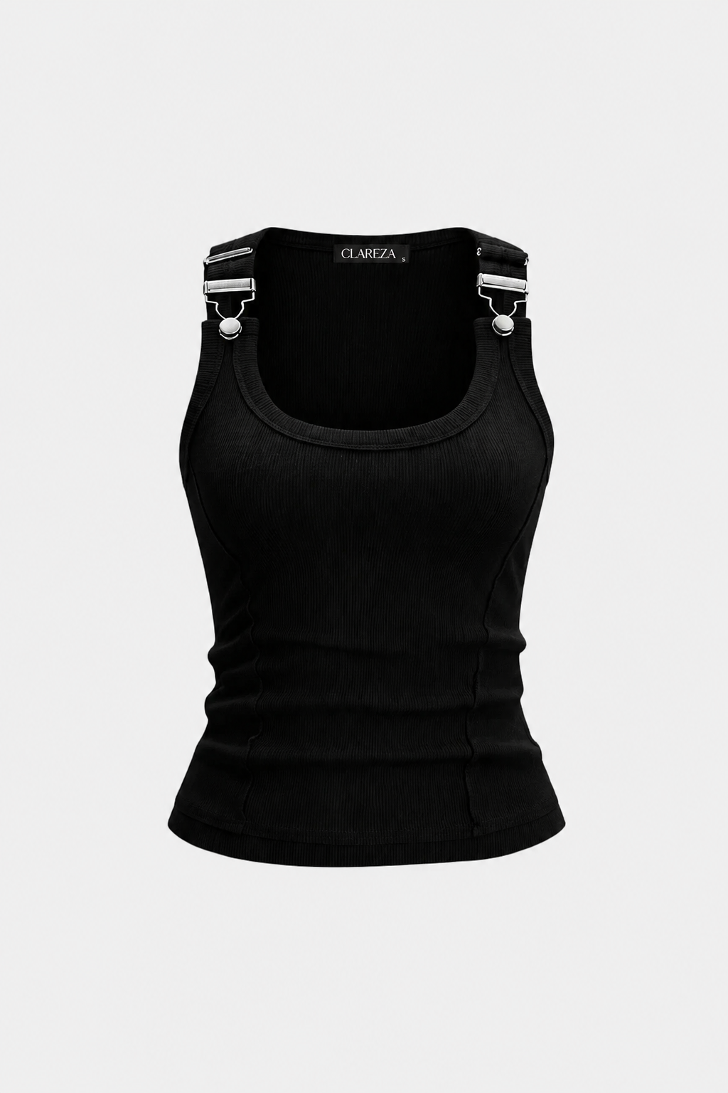 Metallic tanktop met ronde hals