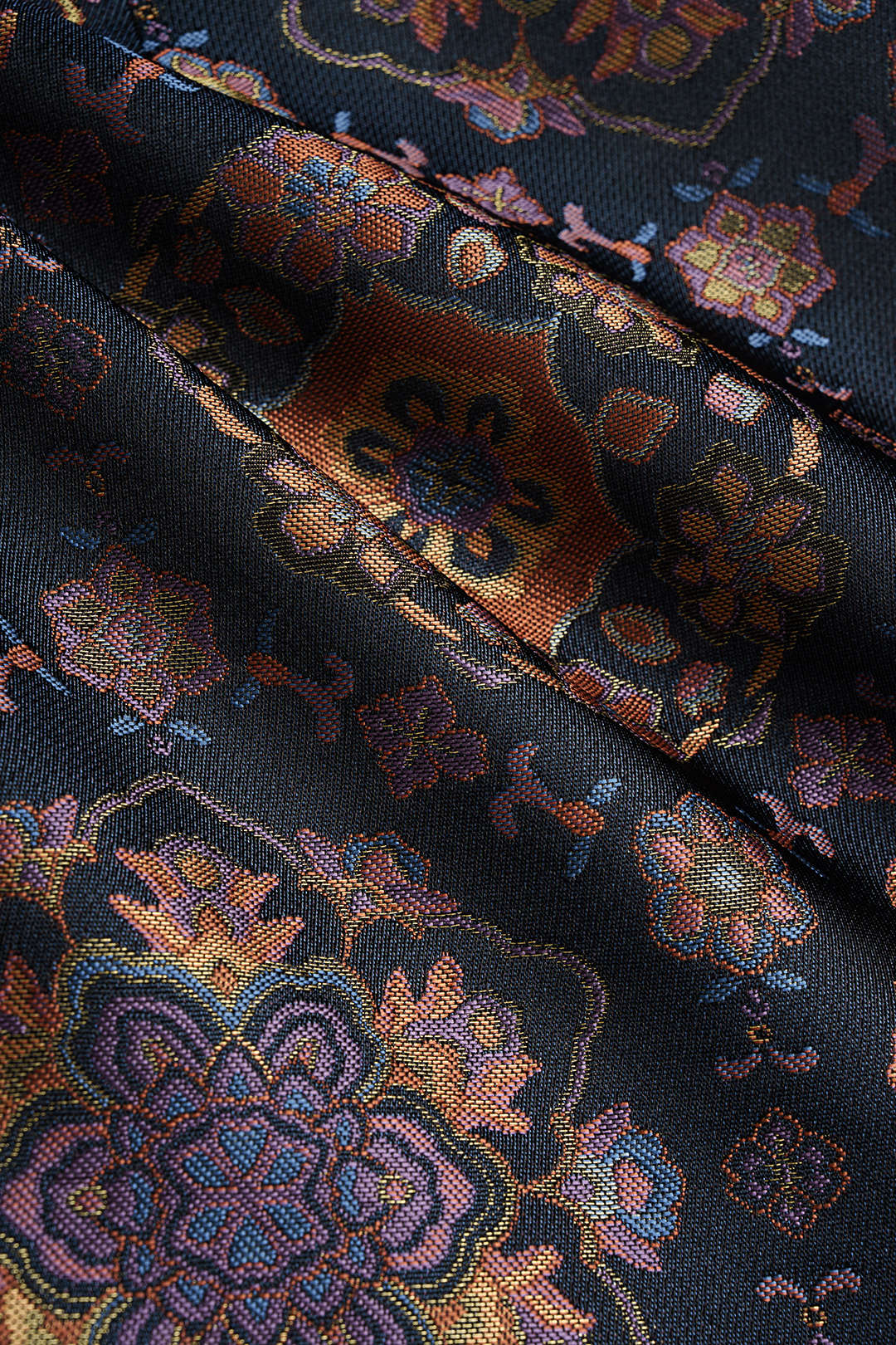 Jacquard short met hoge taille en wijde pijpen