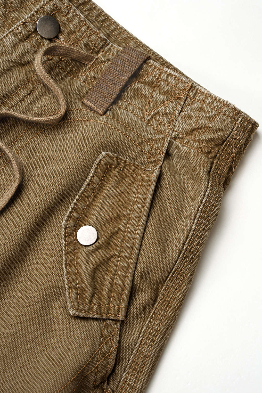 Jeans met trekkoord, zakken en wijde pijpen