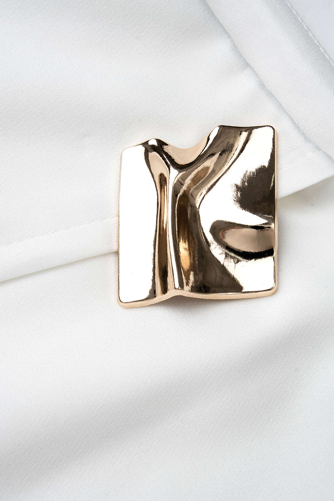 Metallic asymmetrische skort met wikkelmodel