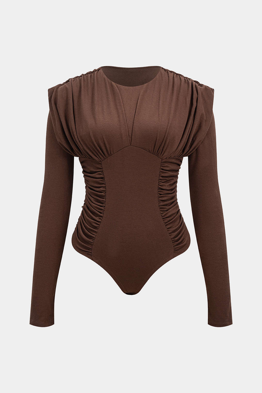 Xenia - Body met ruches en lange mouwen
