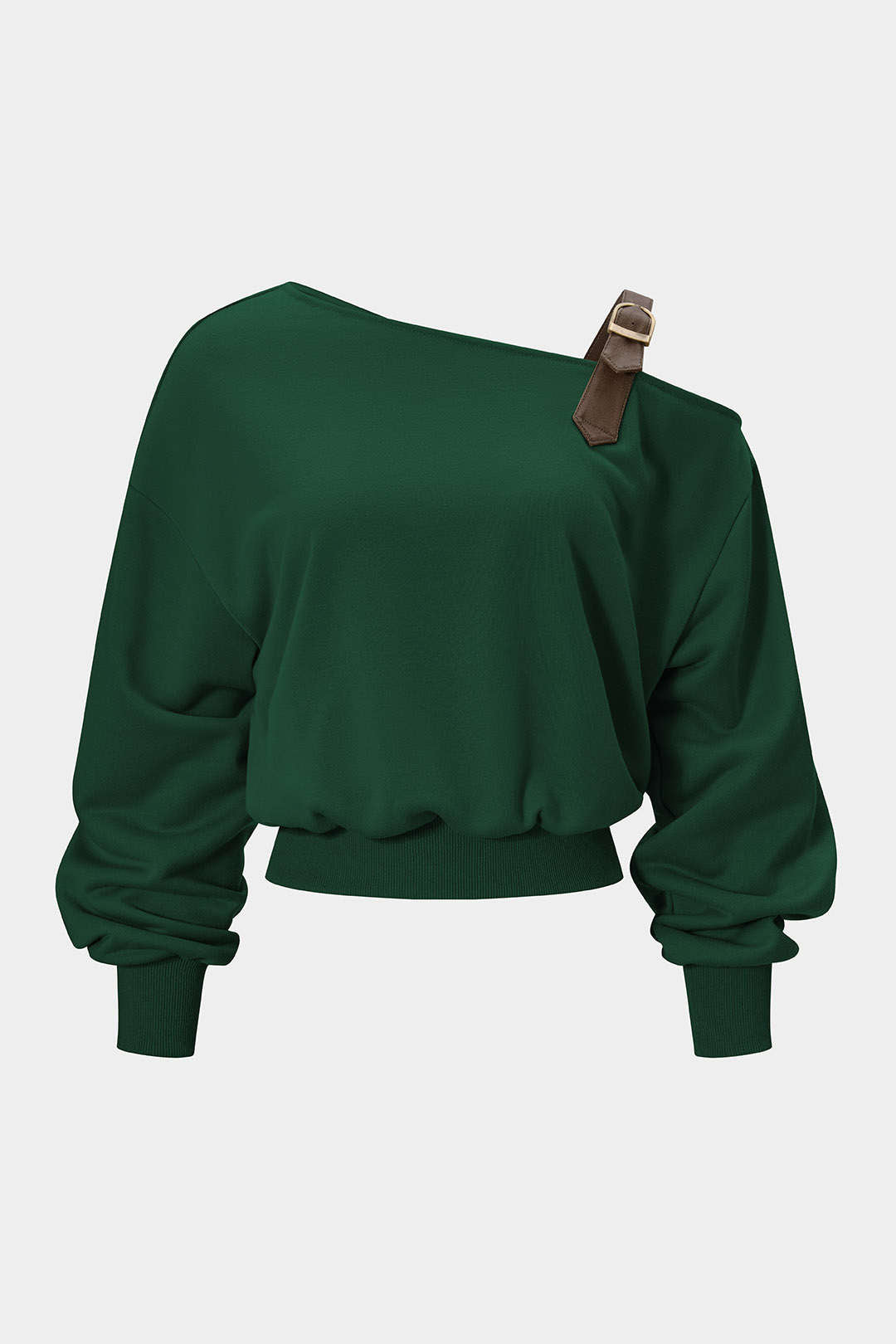Bo - Patchwork asymmetrische sweater met lange mouwen