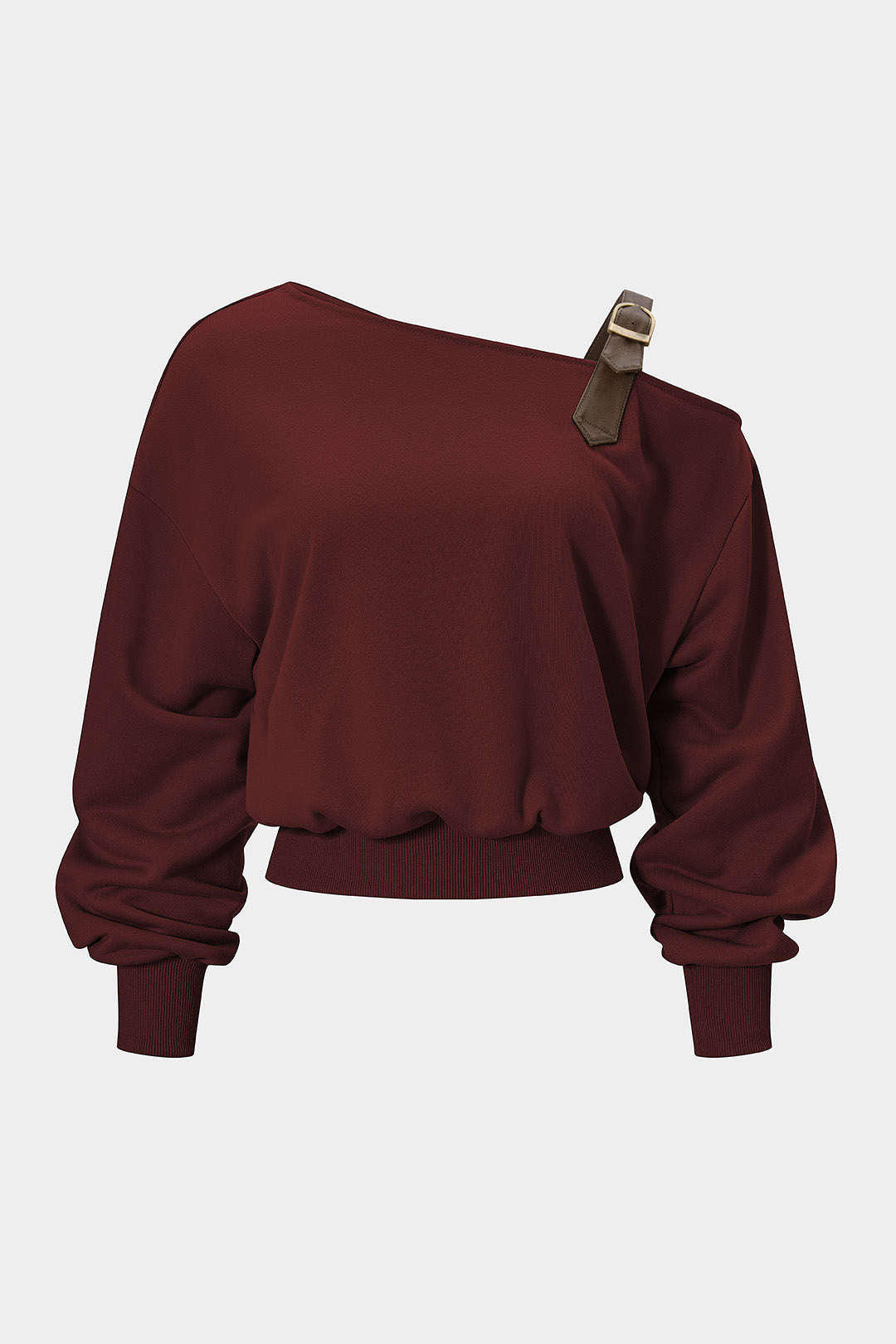 Bo - Patchwork asymmetrische sweater met lange mouwen