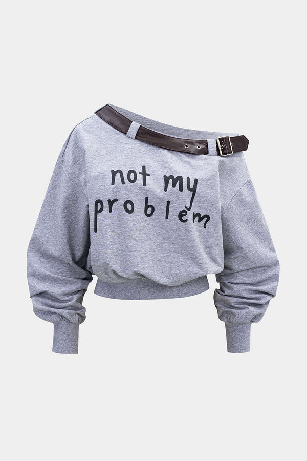 Sweater met één schouder