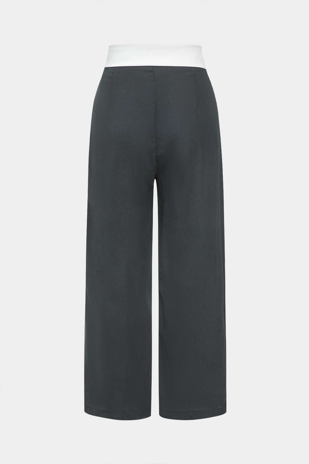 Pantalon met hoge taille en wijde pijpen