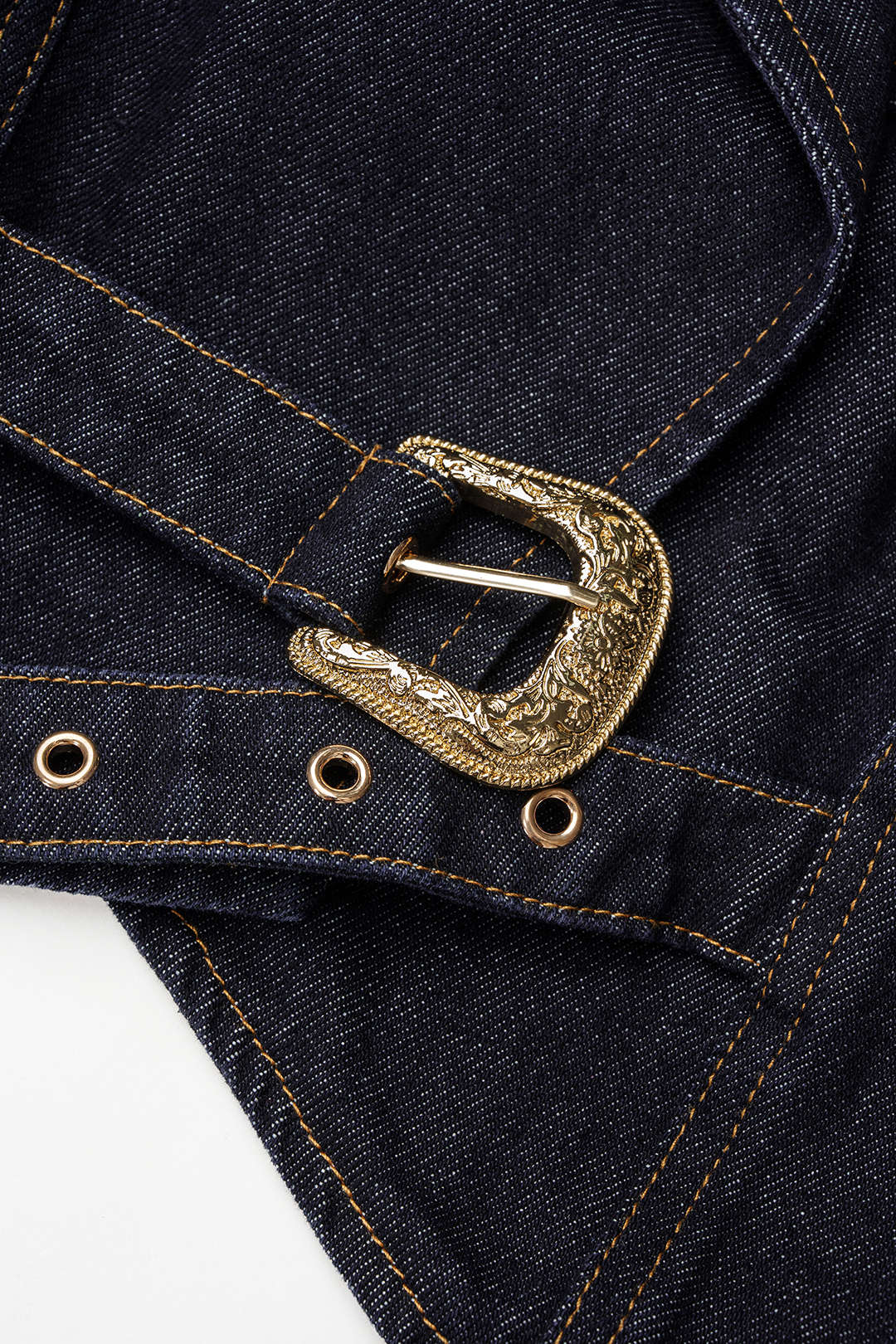 Denim jasje met riem
