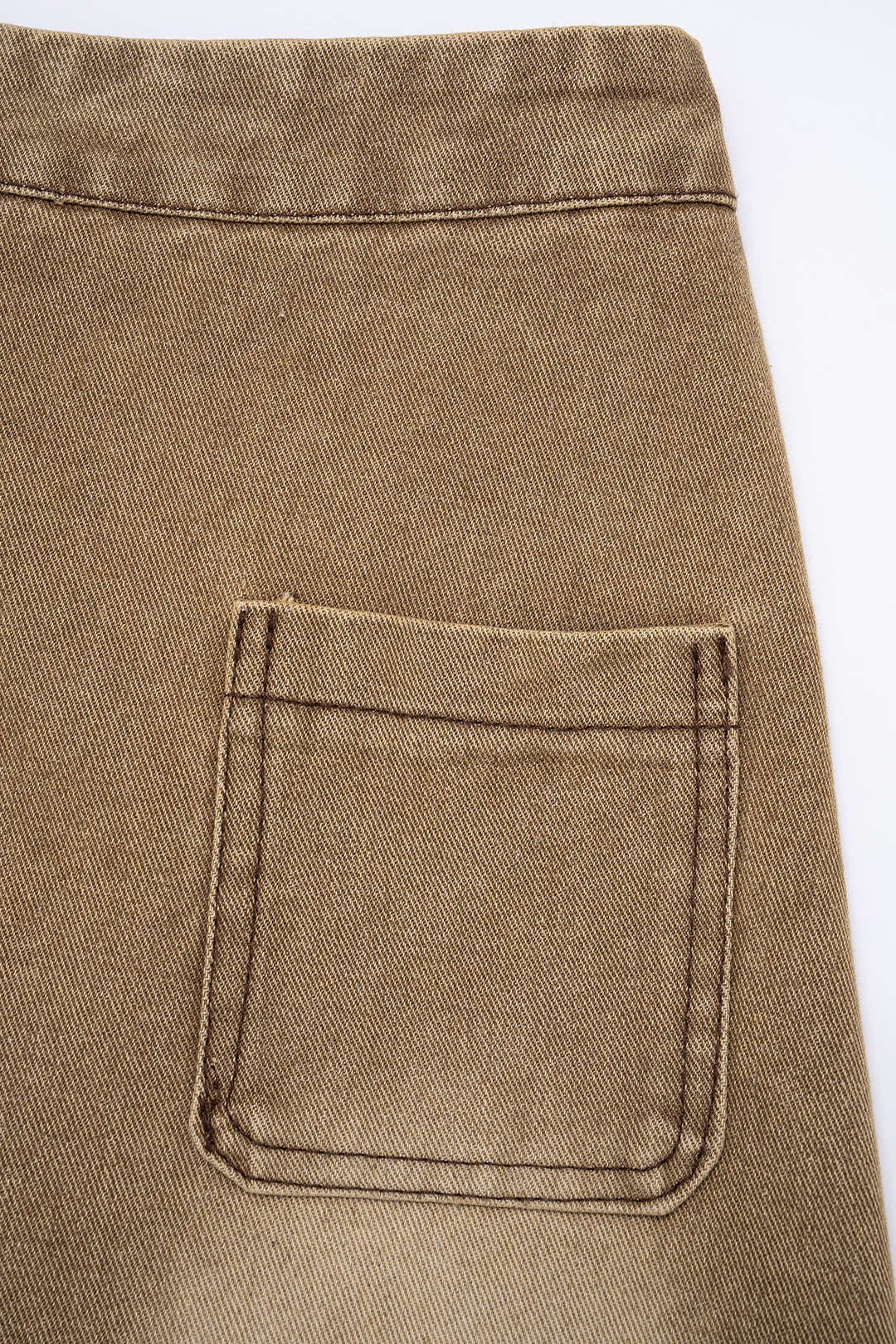 Denim rok met zakken, rits en split