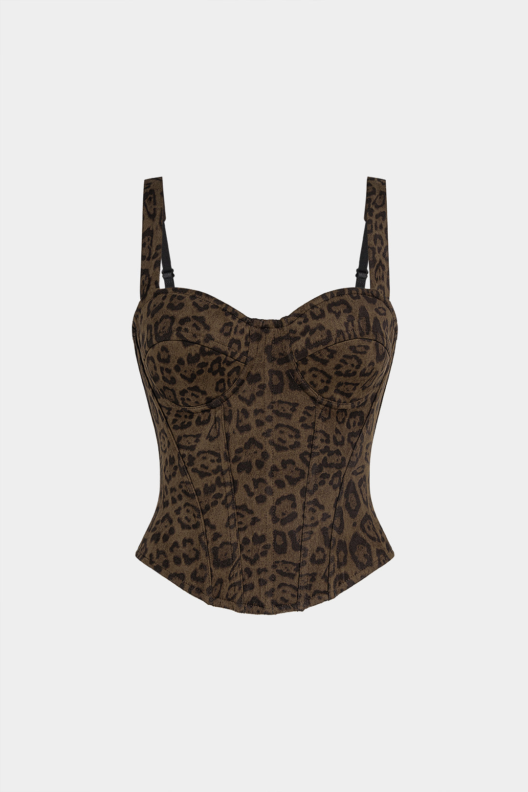Luipaardprint suède top met rits
