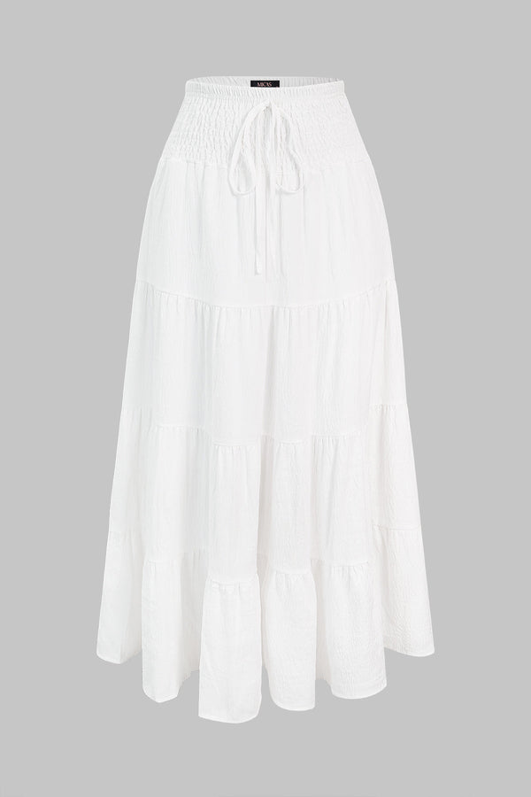 Nora - Rok met ruches en hoge taille
