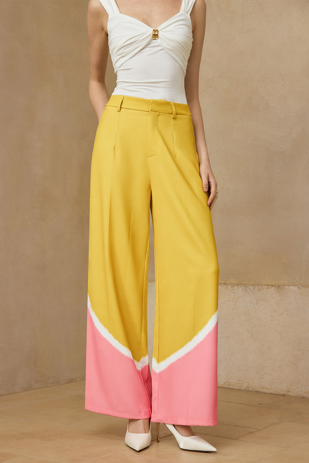 Iris - Pantalon met wijde pijpen