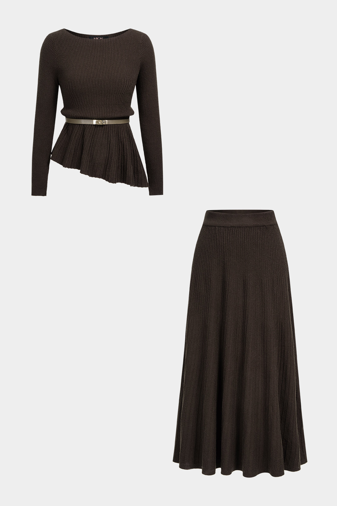 Pien - Gebreide set met top en rok