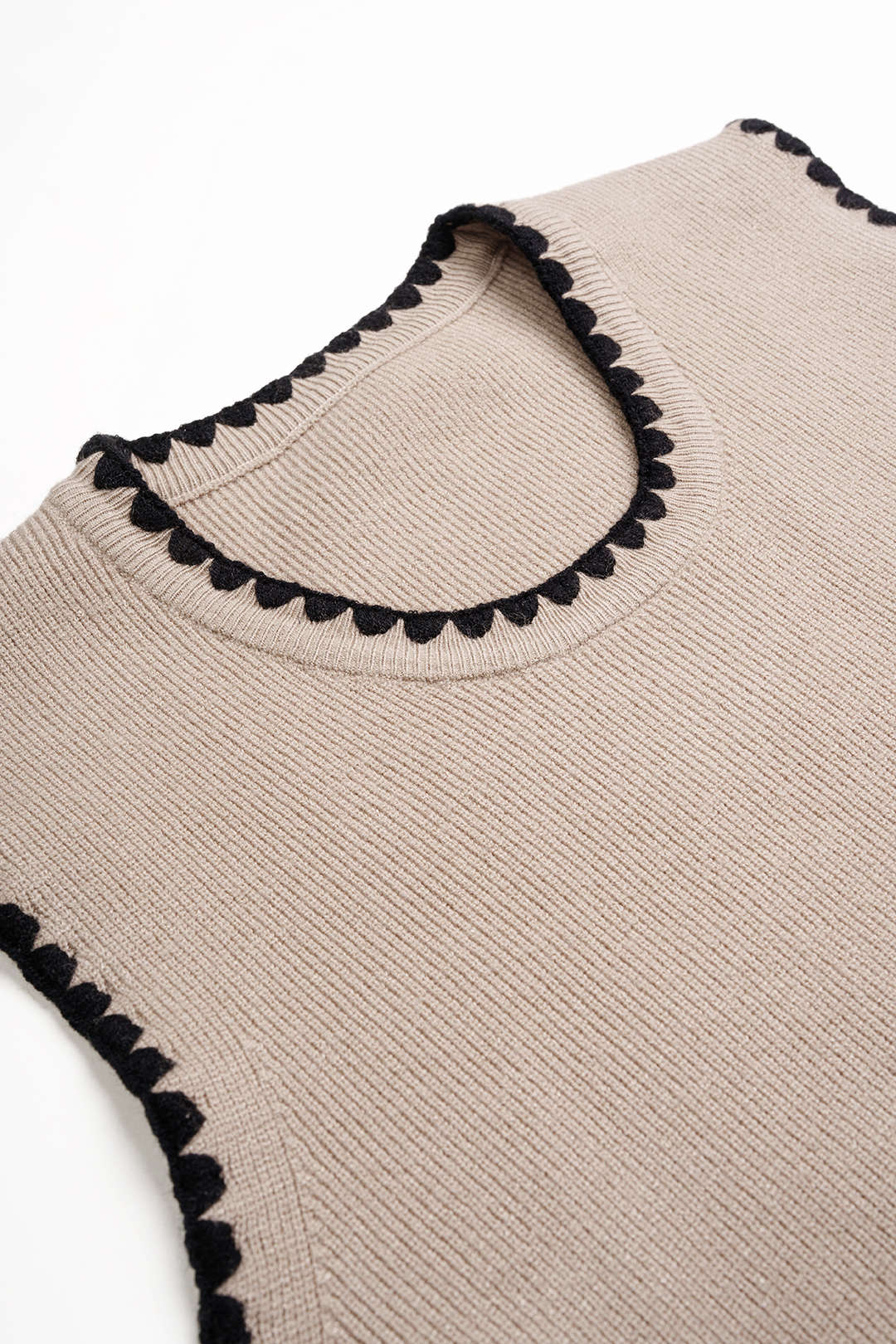 Gebreide set met vest en tanktop