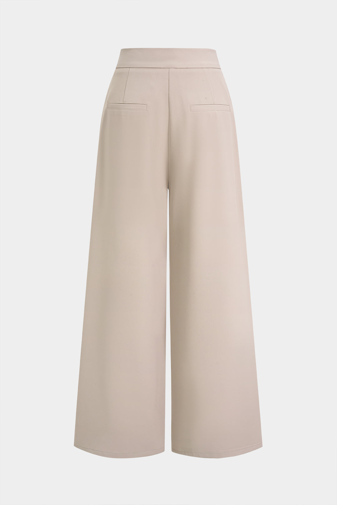 Ella - Effen broek met hoge taille en wijde pijpen