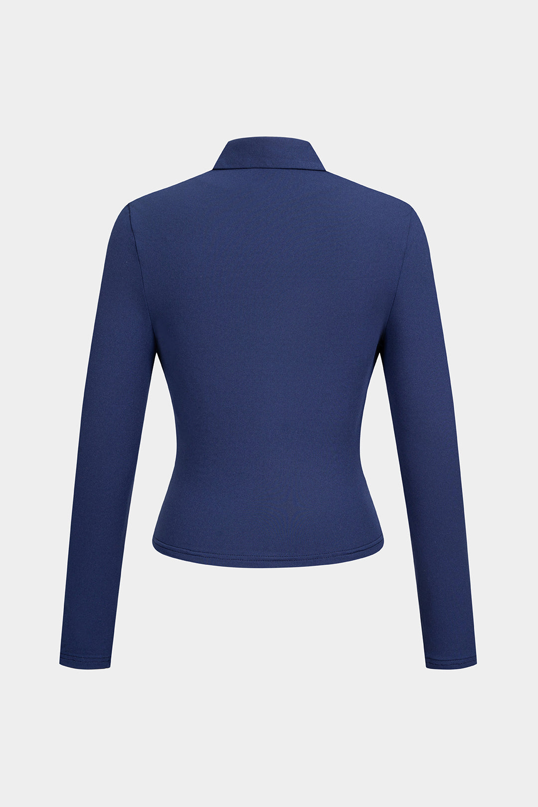 Top met drapering, watervalhals en lange mouwen