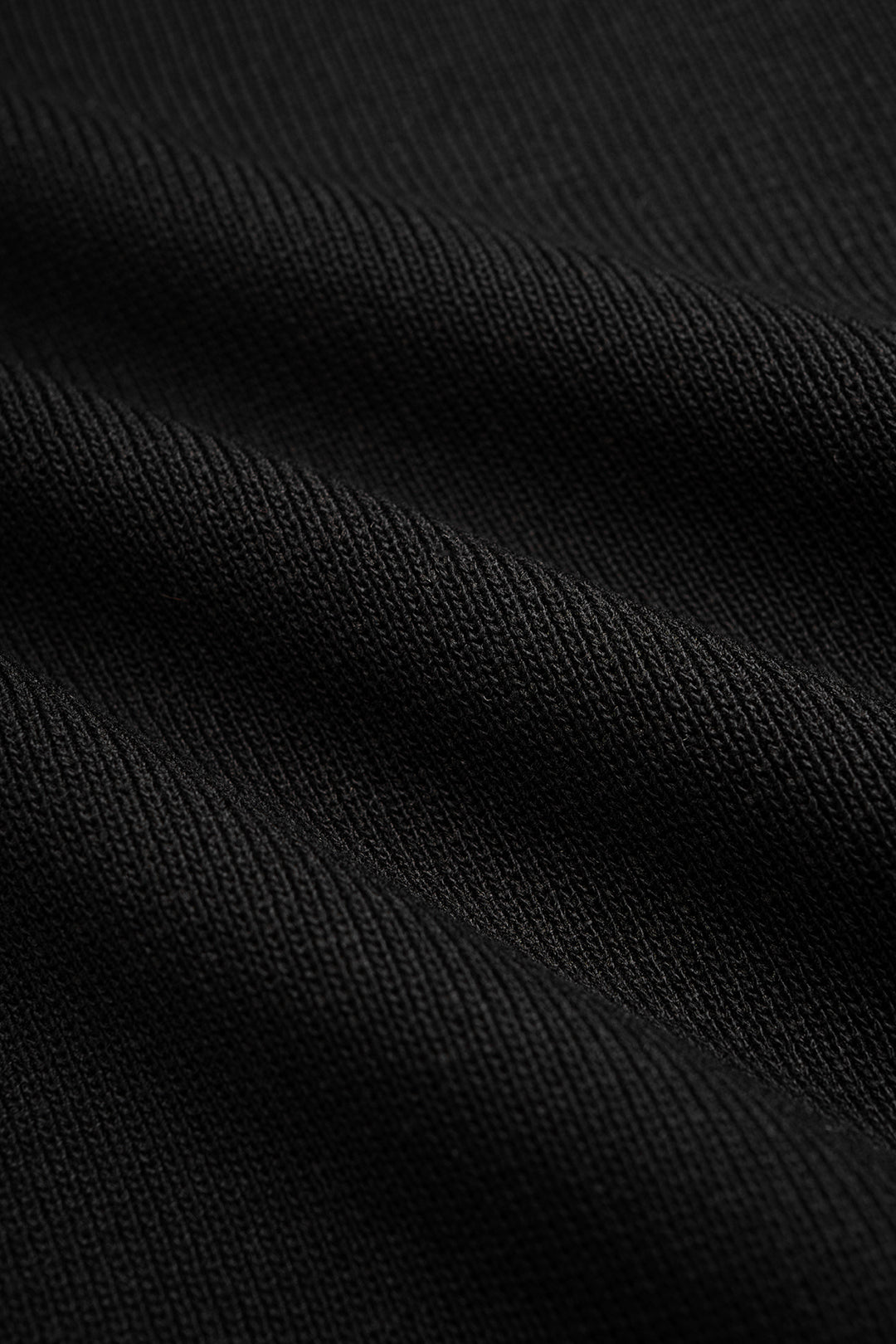 Gebreide metallic minijurk met ronde hals