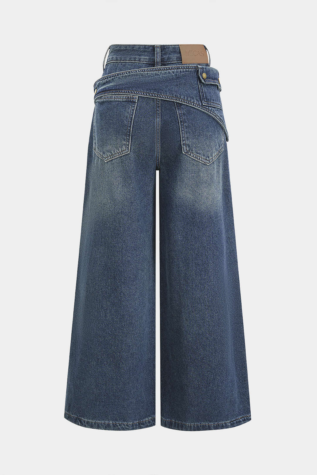 Selin - Asymmetrische jeans met wijde pijpen