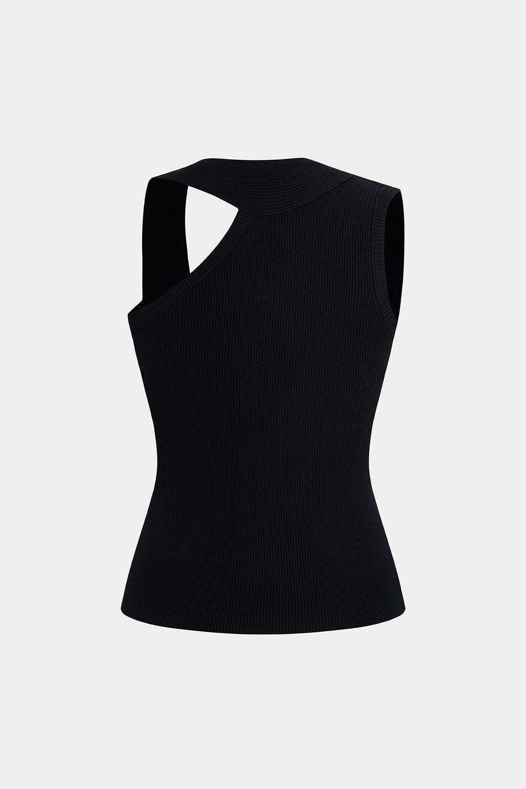 Gebreide asymmetrische tanktop met uitsnijding