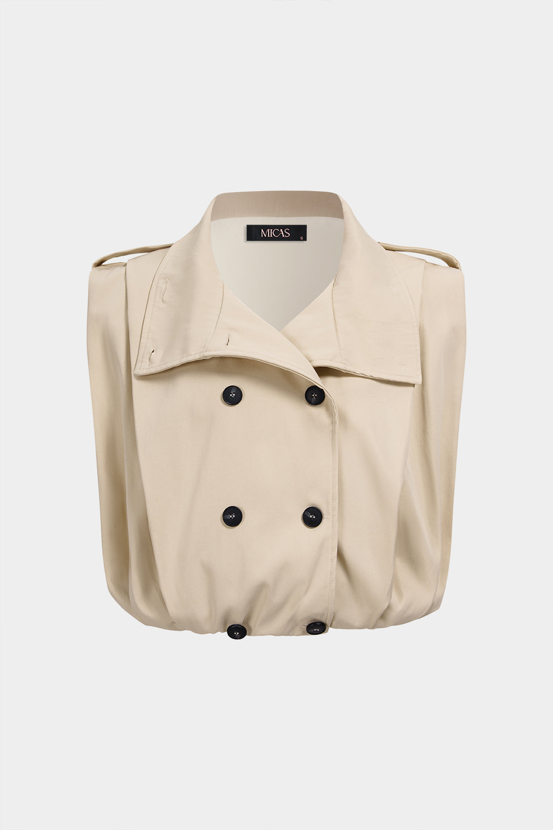 Gilet met dubbele knopenrij en smokwerk