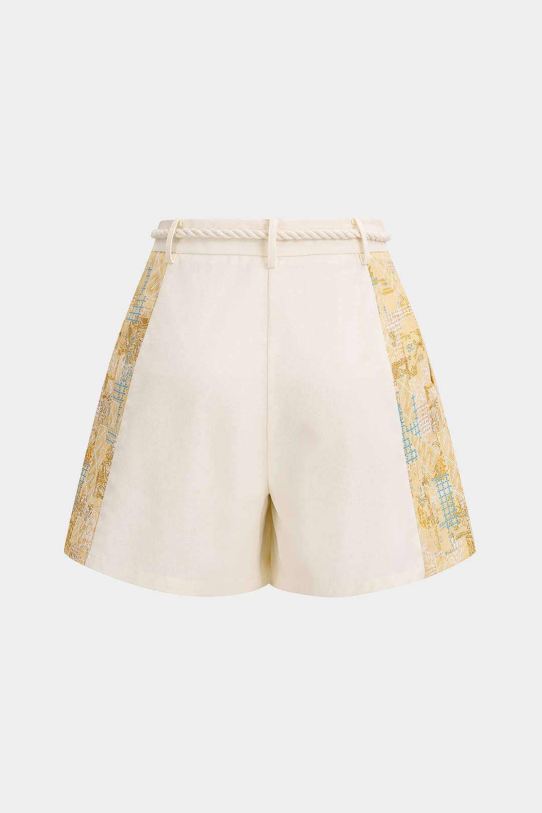Linnen short met wijde pijpen
