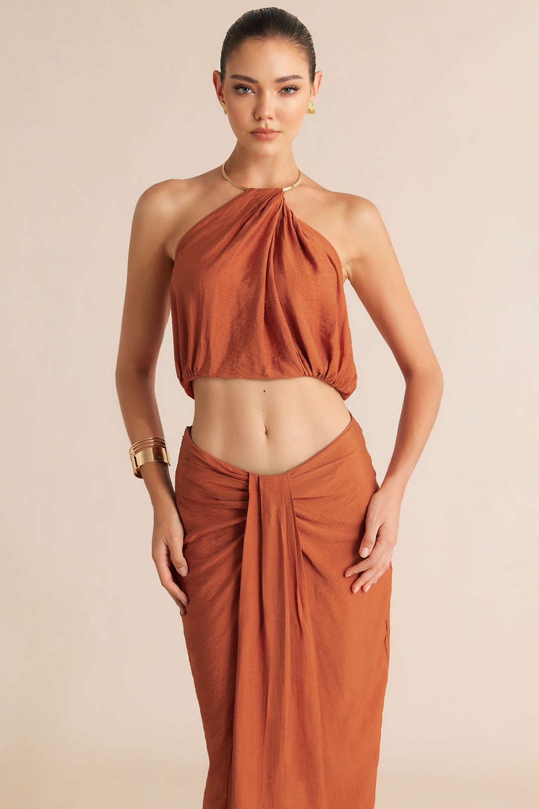 Esmee - Metallic set met top en rok