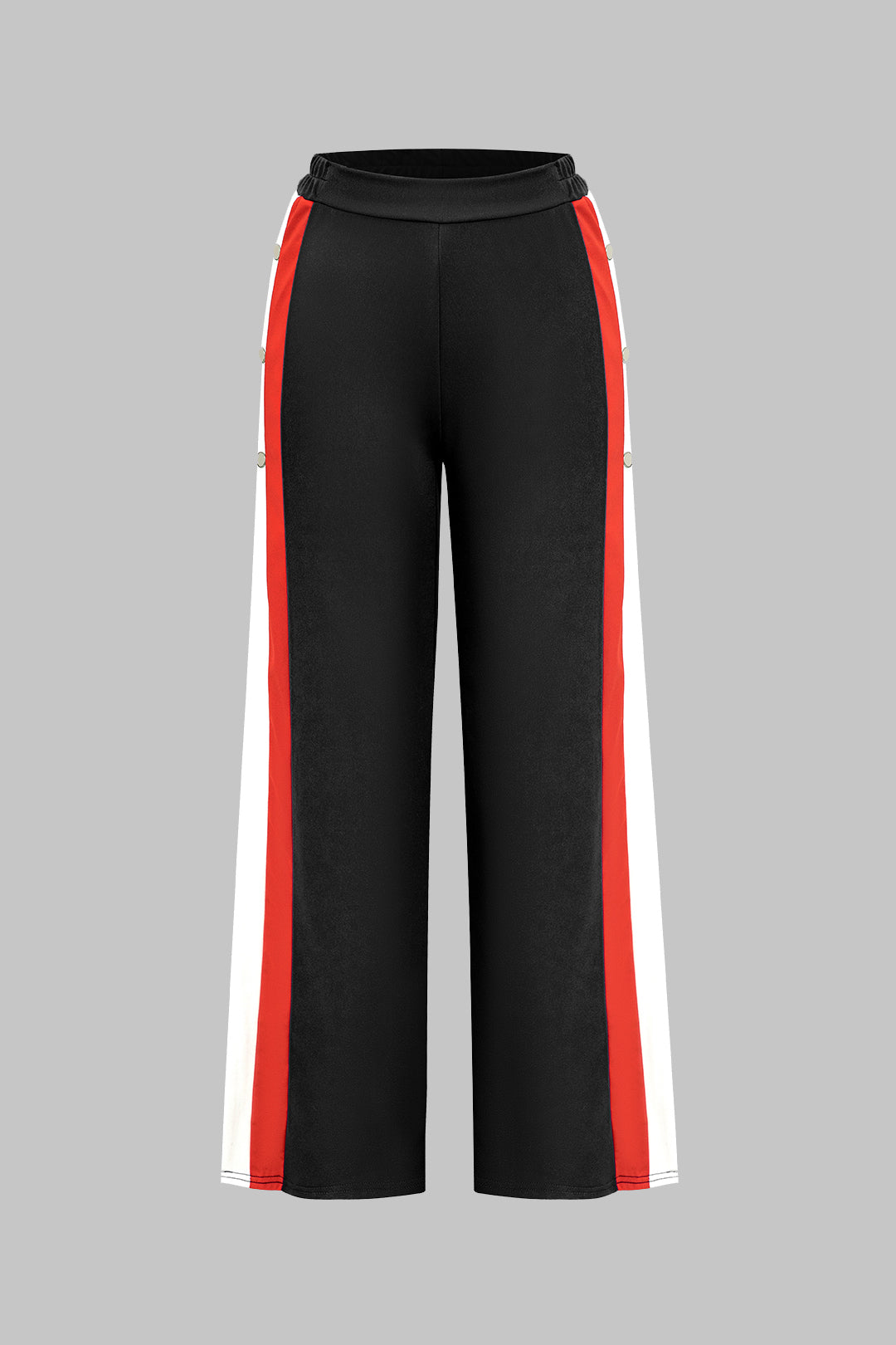 Colorblock pantalon met wijde pijpen
