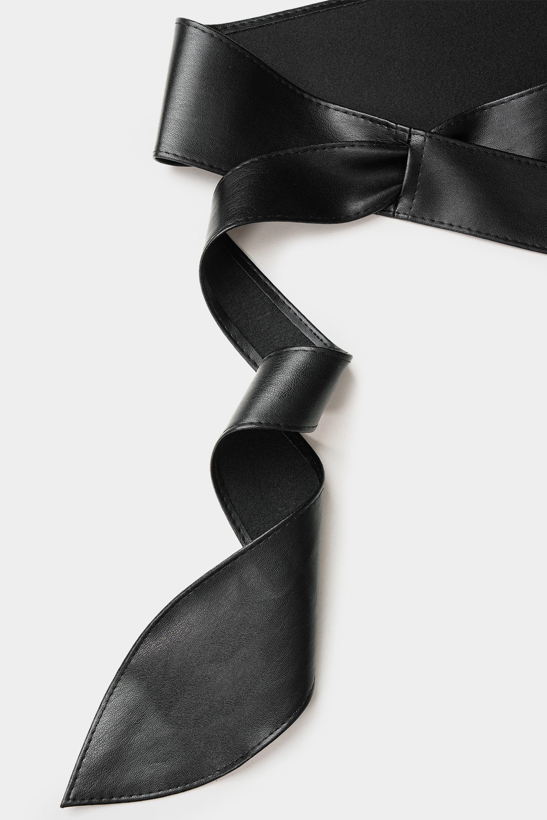 Leren-look korset met knoopdetail