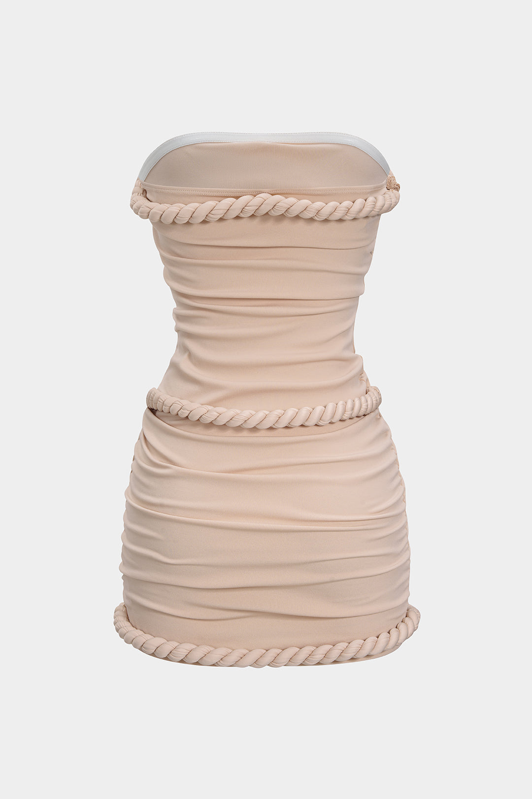 Mouwloze minijurk met gedraaid detail en knoopdetail