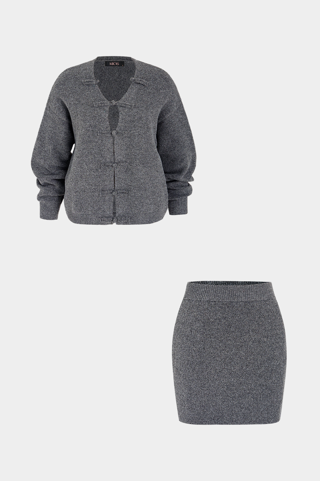 Selin - Gebreide set met top en minirok