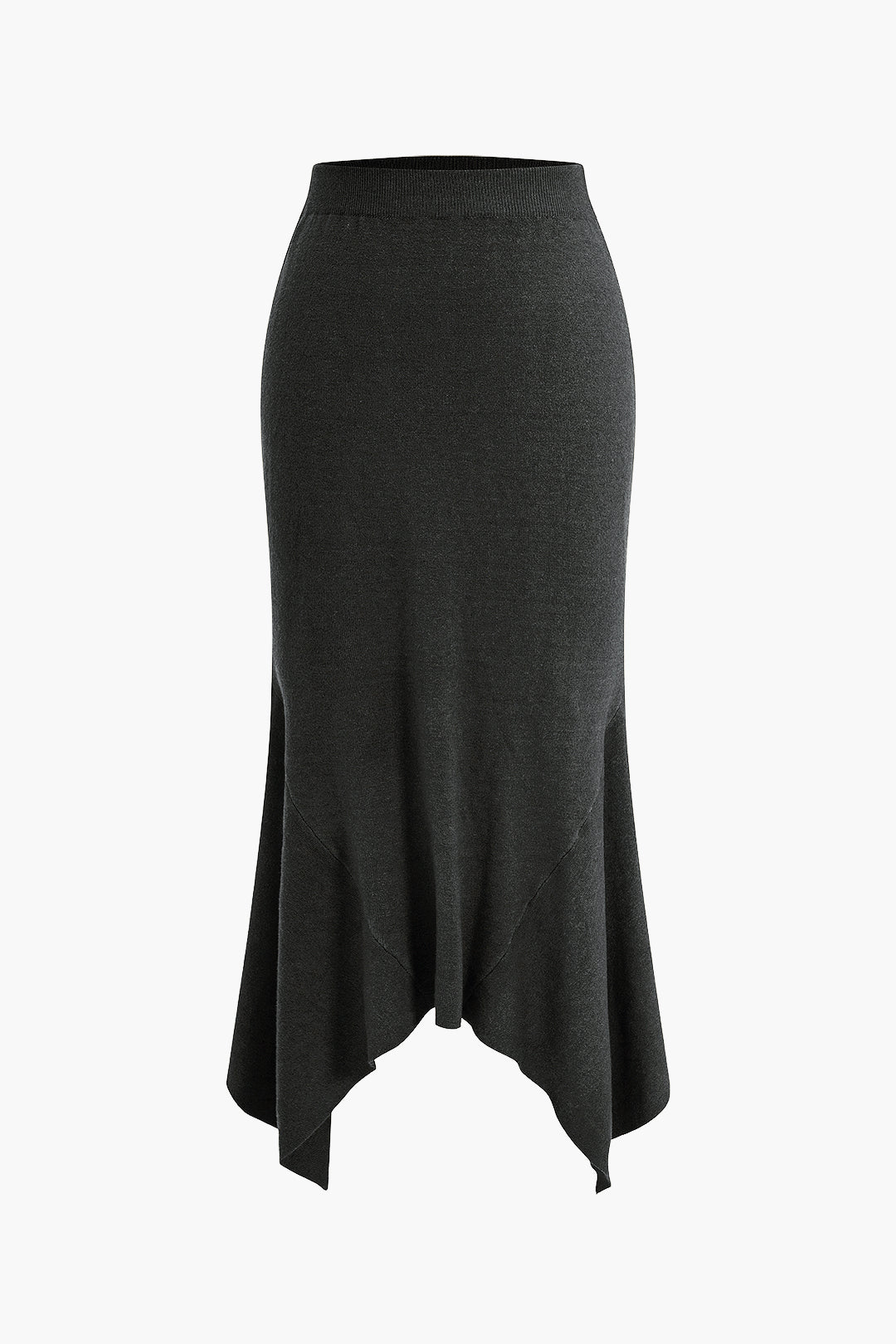 Effen asymmetrische rok