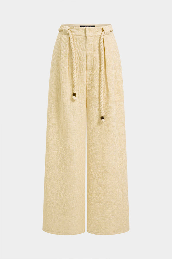Anouk - Broek met riem en wijde pijpen