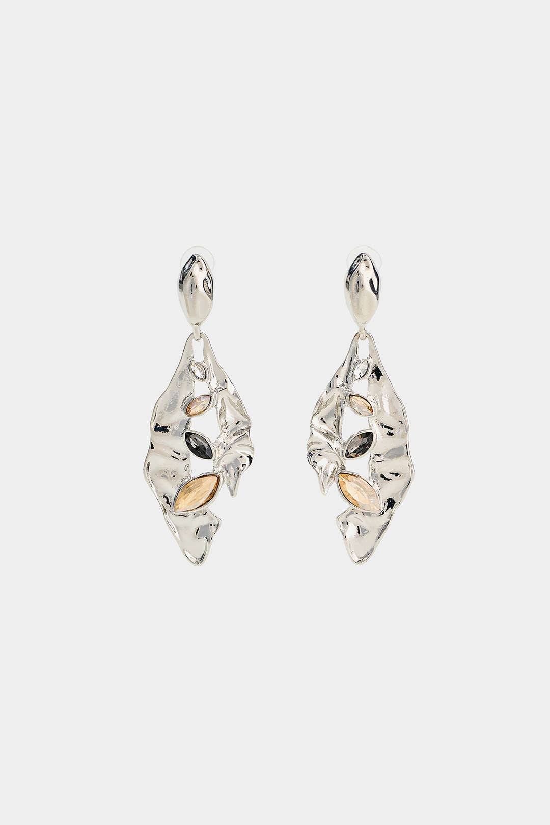 Geometrische oorbellen met strass