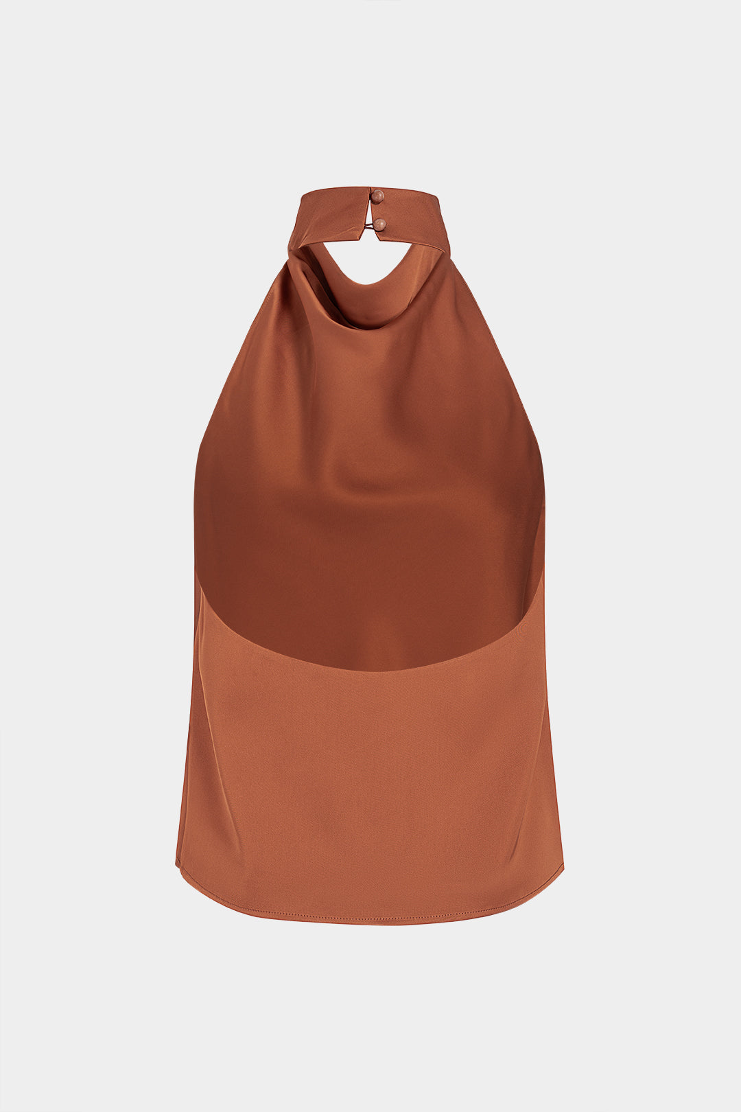 Satijnen tanktop met ruches en open rug