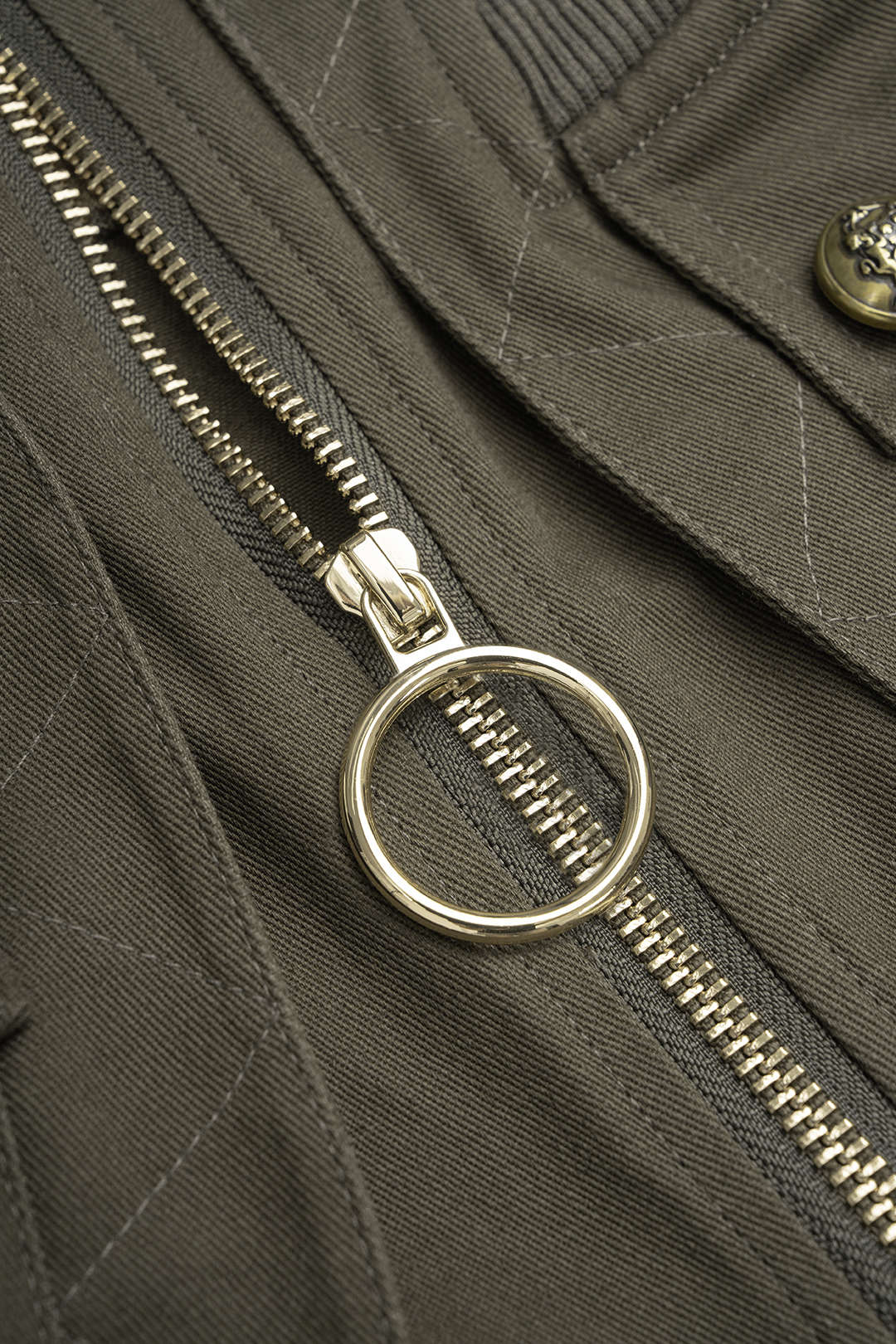 Metallic broek met rits en zakken