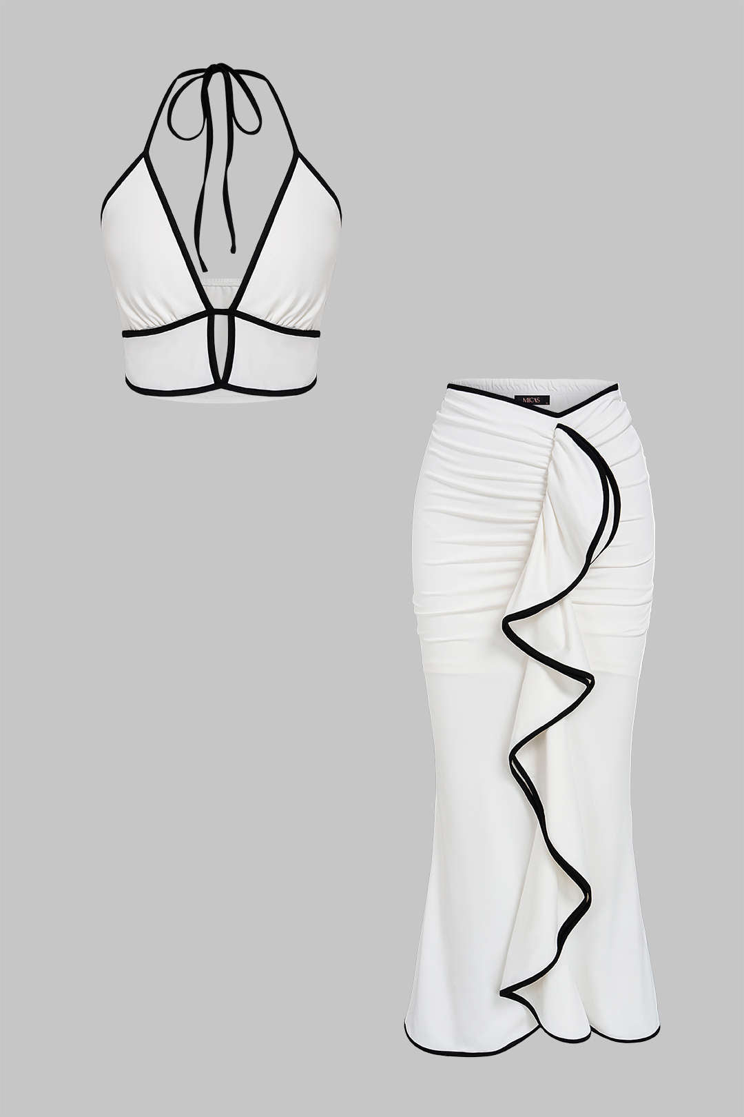 Zara - Asymmetrische set met top en rok