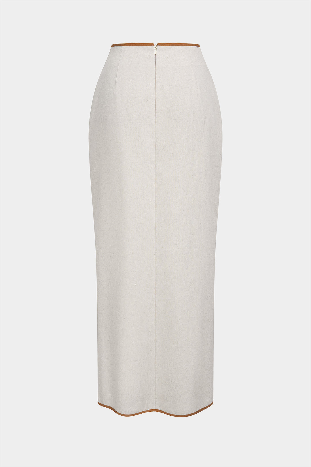 Linnen rok met knoopdetail