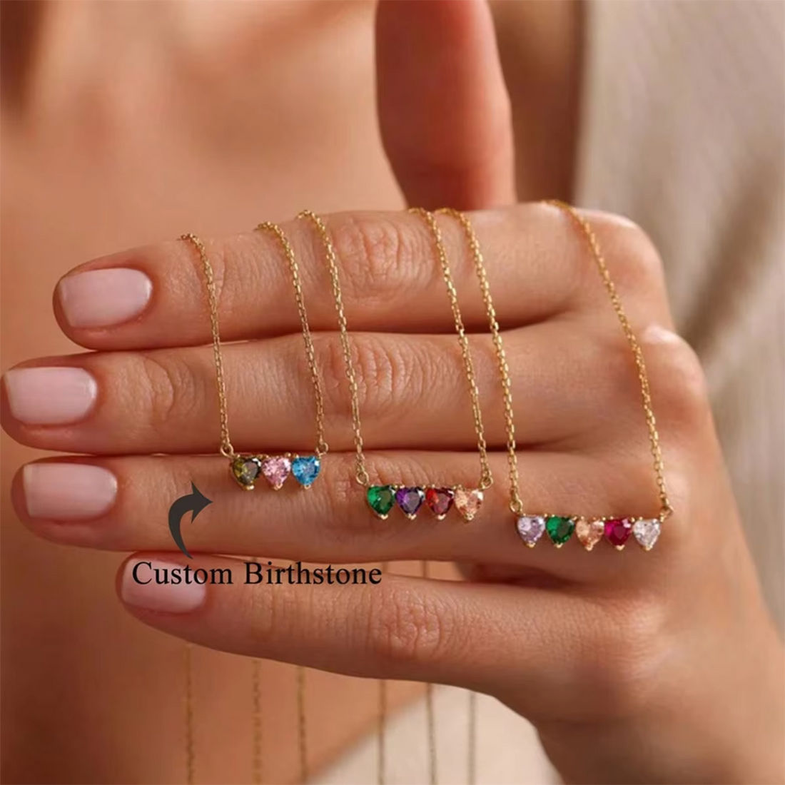Giselle - Duo geboortesteenketting