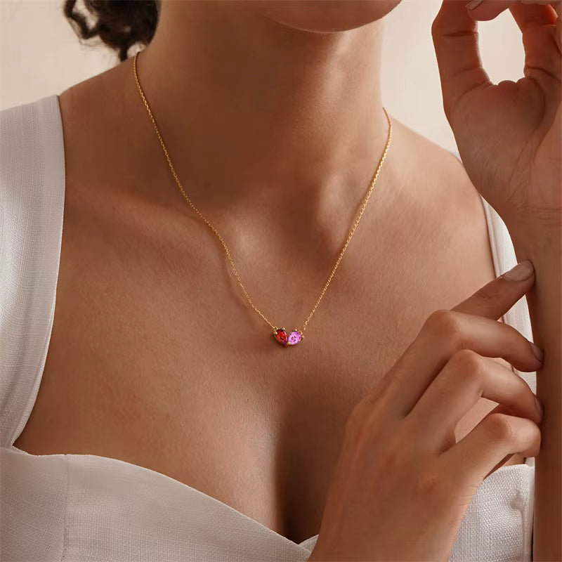Giselle - Duo geboortesteenketting