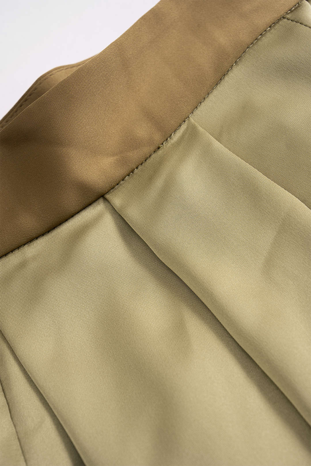 Satijnen geplooide pantalon