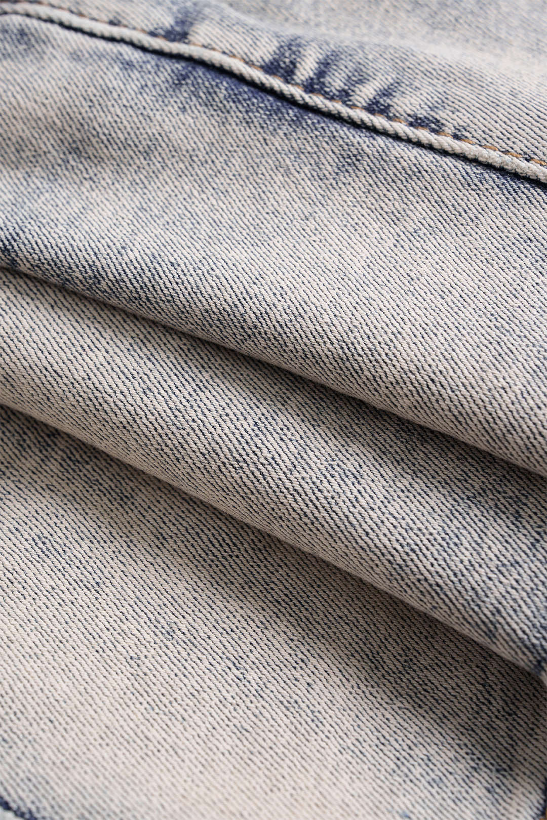 Denim patchwork rok met rits