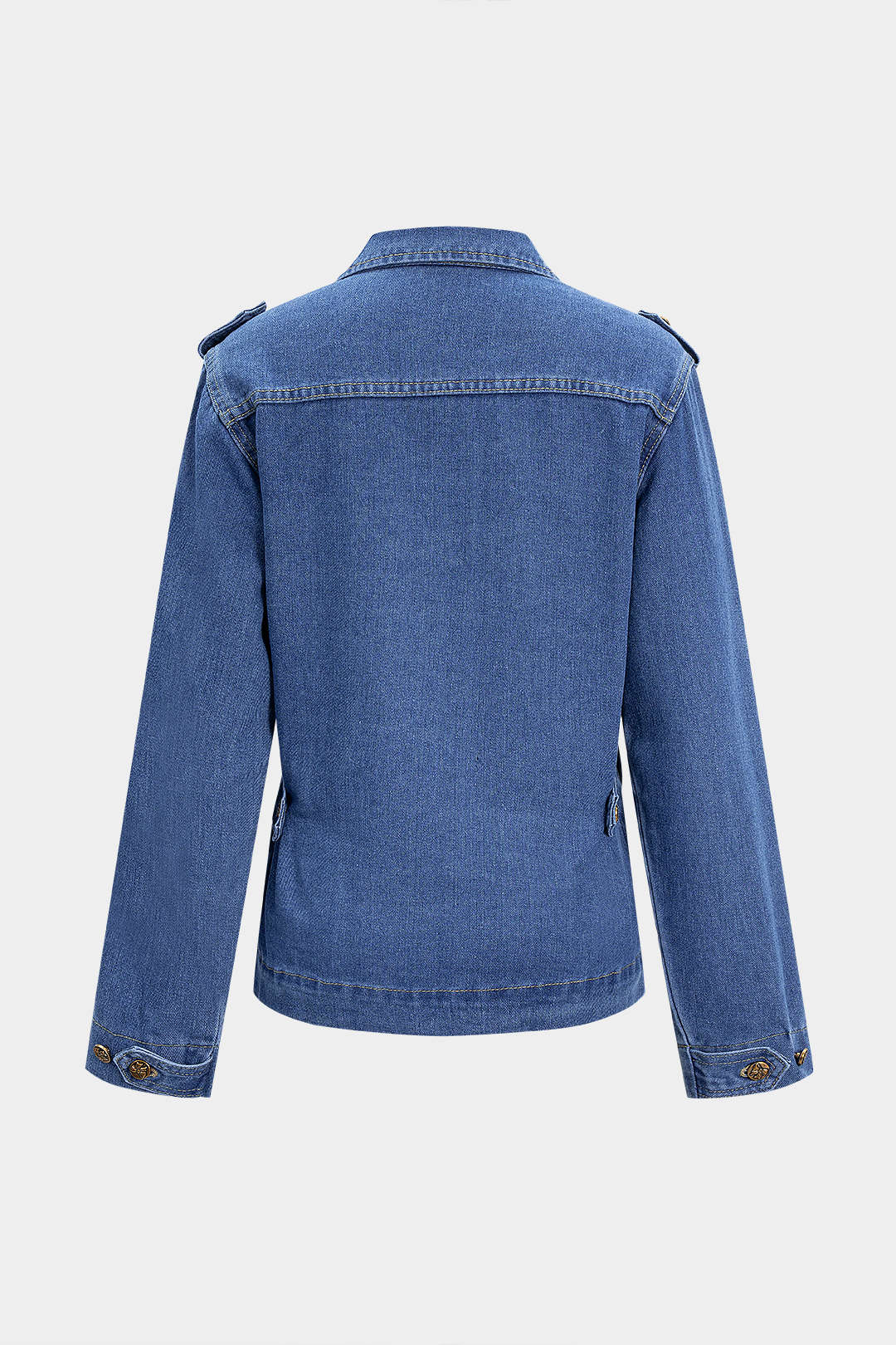 Denim item met knoopjes en zakken