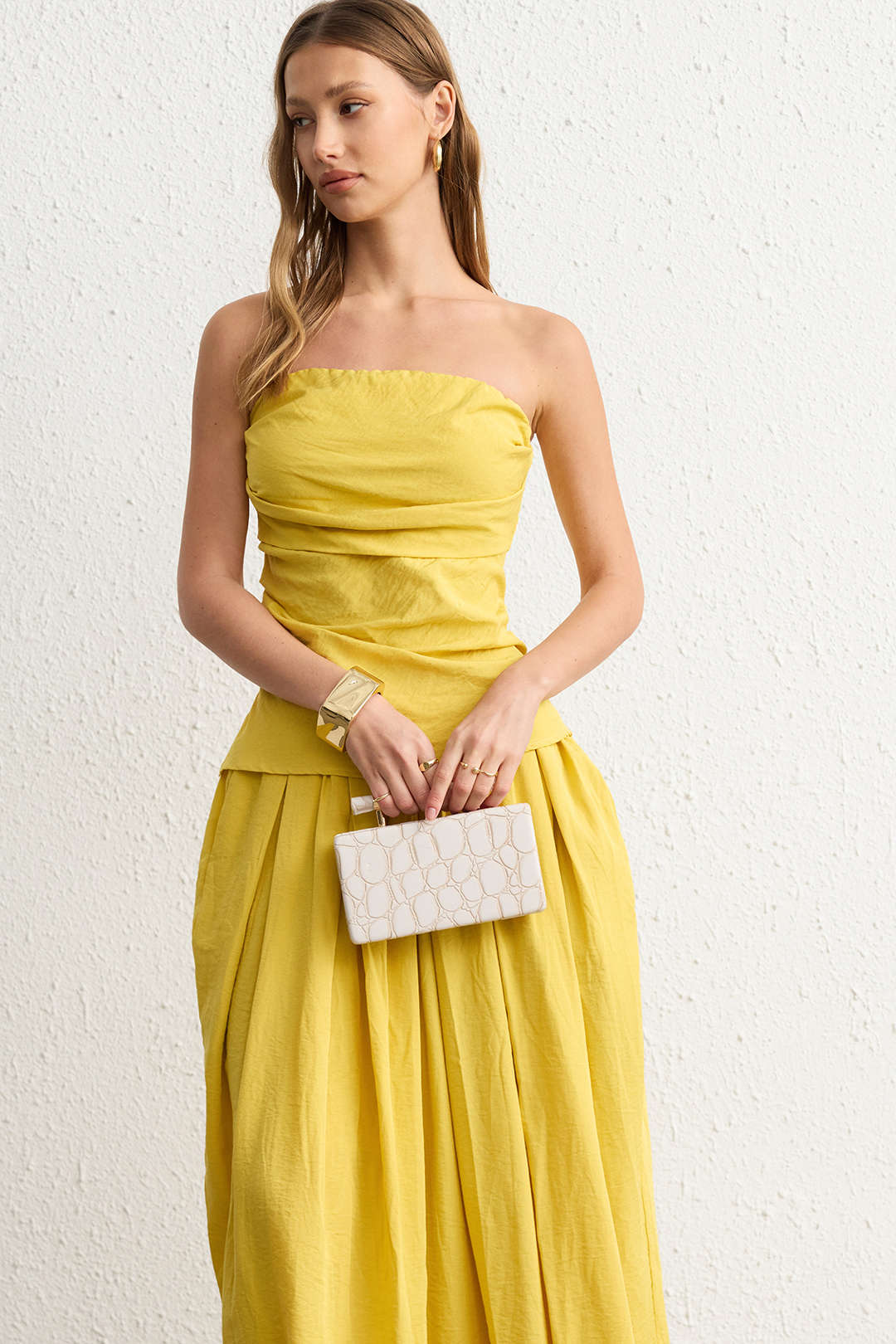 Set met strapless top en rok